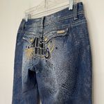 Akademiks Low Rise Boot Cut Jeans Embellished Lace Flap Pocket Women’s Size 28 Photo 5