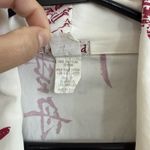 BedHead Egyptian Cotton Kimono Robe S/M White Red Japanese Print Geishas Dragons Photo 7