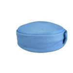 Blue Round Pillbox Hat Mini Hat Fascinator Bow Accent Photo 3