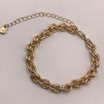 Elegant Chunky Gold Tone Chain Bracelet Photo 0