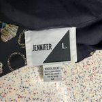 Vintage 90’s 100% Silk Sleeveless Tank Black Jewelry Tassel Print Women’s Size M Size M Photo 4