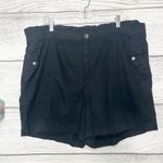 Old Navy Black High-Waisted Twill Utility Shorts Size XL 5-inch inseam Photo 8