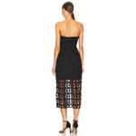 Milly Kait Tile Lace Midi Dress black strapless Size 0 Photo 4