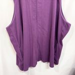 Woman Within Plus Size 6X Vest Full Zip Microfleece Deep Purple Pockets 1255 Photo 3