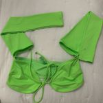 SKIMS  Swim Long Sleeve Bikini Top- Neon Green Photo 2