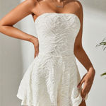 SheIn  PETITE Jacquard Tube Romper Photo 0