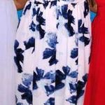 Blue Floral Gown White Photo 0