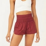 Free People  FP Movement The Way Home Running Hiking Shorts Burgundy Size M Photo 0