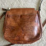 Patricia Nash  Map Print Leather Crossbody Bag Brown Vintage Adjustable purse Photo 13
