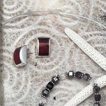 Silpada  Sterling Silver Post Earrings Red Photo 7