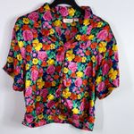 Victoria's Secret Victoria’s Secret gold label vintage floral satin button down top size medium Photo 0