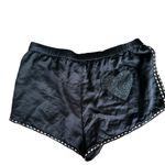Morgan Lane  Heart-Pocket Silk-Blend Sleep Shorts in Black S Photo 1