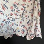 Vintage Floral Sleeveless Ruffled Hem Top white cropped top casual summery Pink Size XS Photo 2