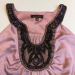 The Limited  Beaded V Neck Satin Tank Top Mauve Purple Women's Size M Trendy # Photo 5