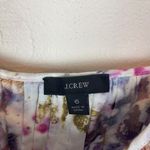 J.Crew  Women's 6 White‎ Floral Square Neck Cinched Waist Top in Kaleidoscope Photo 4