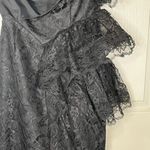 Contempo Casuals  Black Lace One Shoulder Dress Gown Photo 3