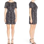 French Connection  Black White Diamond Geometric Snake Snakeskin ish Sheath Dress Photo 2