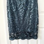 Tadashi Shoji Teal Sequin Illusion Sheath Knee Length Pailette Cocktail Dress 8 Photo 21