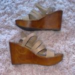 Lucky Brand Brown Marinaa Wooden Wedge Sandals Photo 5