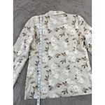 Joie NWT  Floral Linen Blend Blazer Neutral Tan White‎ Botanical Jacket Size M Photo 8
