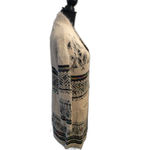 My Michelle SOFT COMFY Beige Long Cardigan Sweater  M Duster Pockets Aztec Photo 2