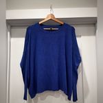 Eileen Fisher Cobalt Blue Knit Sweater Women’s Small Italian Yarn Pullover FLAW Photo 11