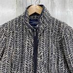 Lands' End  Primaloft Packable Jacket Womens Medium Petite 10-12 Black Tan‎ Photo 2