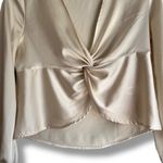1. State satin balloon sleeve dressy crop empire waist blouse NEW Photo 1