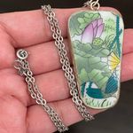 Vintage China Porcelain Pottery Shard Pendant Necklace Photo 8