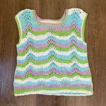 Handmade Pastel Colored Knit Sweater Vest ~ Size XS Photo 6