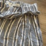 Hollister  Striped Blue and White Ultra High Rise Flared Casual Summer Pants Photo 3