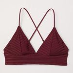 H&M Burgundy Bikini Top Photo 0