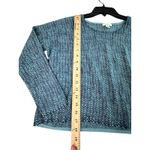 Garnet Hill Garnet Hill Women's Size Small Black Blue Thread Knit Sweater 100% Wool #HH5-4 Photo 4