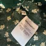 Reformation Nell Top in Annette Green Floral Button Down Long Sleeve Size XS Photo 5