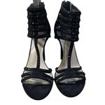 Nine West Alderson 4" Heel Mesh Rhinestone Black Size 6.5 Strappy Photo 1