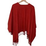 Talbots Womens Wool Blend Poncho Wrap Open Cardigan One Size Fringe Lagenlook Photo 1