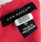 Ann Taylor  Coral Pink Patterned Sleeveless Sheath Dress Size 6 Photo 8