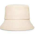 Steve Madden  Women's Reversible Plaid Bucket Hat Cream Fabric Photo 3