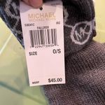 Michael Kors Argyle MK Logo Monogram Knit Gloves Charcoal Gray NEW Photo 2