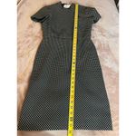 J.Crew NWT Mock Neck Jacquered Sheath Dress Black/ Metallic Gold Short Sleeve Siz Photo 7