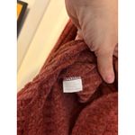 Women's XL Rust Textured Knit Long Sleeve Casual Pullover Shirt Top Red Photo 4