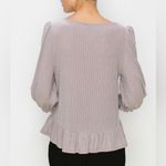 Anthropologie  W5 Lavender Smocked Sleeve Babydoll Top | Size Small Photo 1