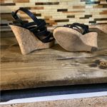 Charlotte Russe  ankle strappy wedges. Black. Size 7 Photo 6