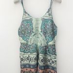 Roxy Dress Size Large Green Dance to the Beat Boho Crocheted Mini Pockets Beachy Photo 1