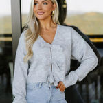 These Three Boutique  blue bow sweater Photo 0