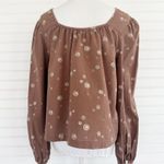 a.n.a Square Neck Long Sleeve Blouse Size Medium Photo 3