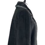 Utex Women’s Winter Coat Suede Faux Fur Trim Lined Heavy Black Gray Size Large Photo 7