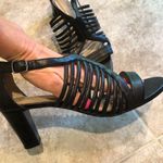 Ellen Tracy Miles leather open toe heels s… Photo 3