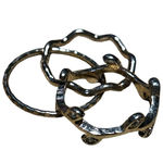 Women's Unbranded Silver Tone Organic Wavy Rings Set Photo 2