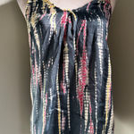 Zadig & Voltaire Tie Dye Tank Top Skull Buttons S boho Y2K fqiry whimsi blue pik Photo 0